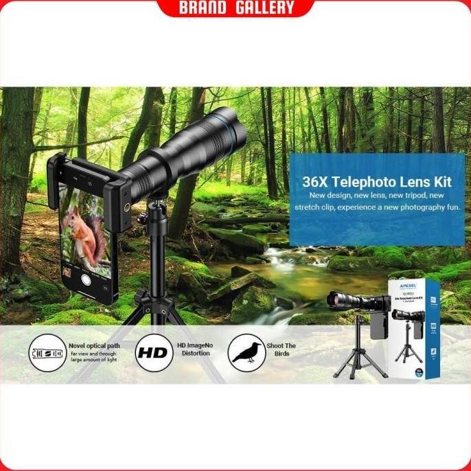 HATSUD APEXEL Lensa Smartphone Telephoto Monocular Zoom 36X with Accessories