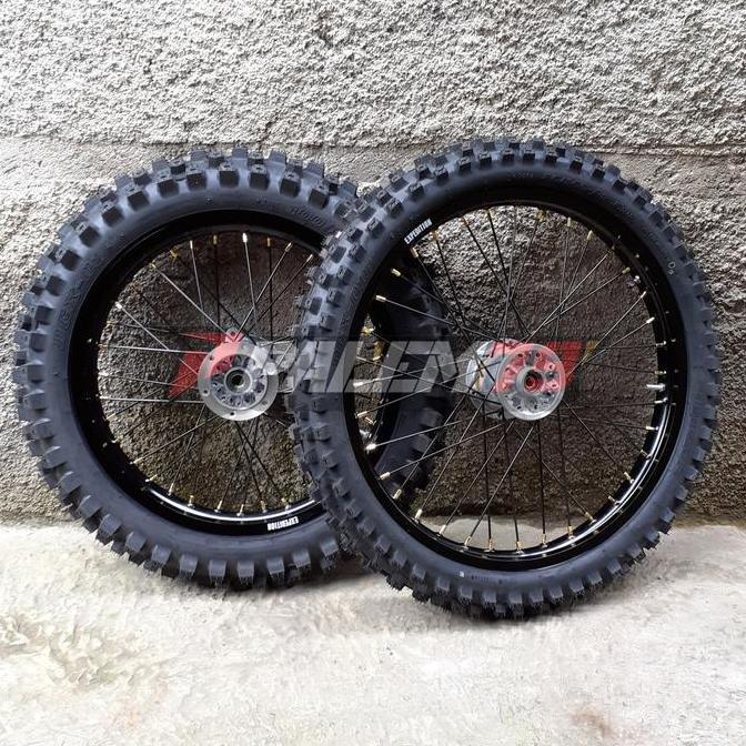 Wheelset Trail 21 18 Ban Dunlop KLX Dtracker 150 Velg Expedition