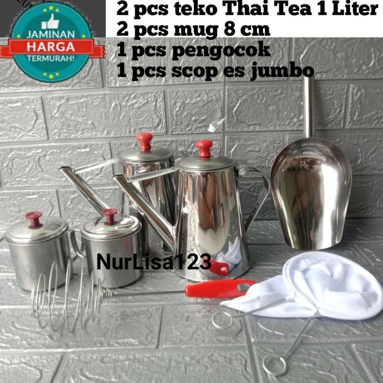 Teko Thai Tea 1 Liter | Teko Thai Tea Moncong | Teko Kopi Stenlis