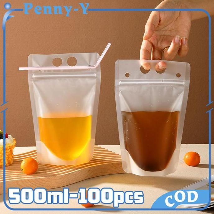 Kualitas Terjamin 100Pcs Standing Pouch Minuman 500Ml Serbaguna Pouch Standing Minuman