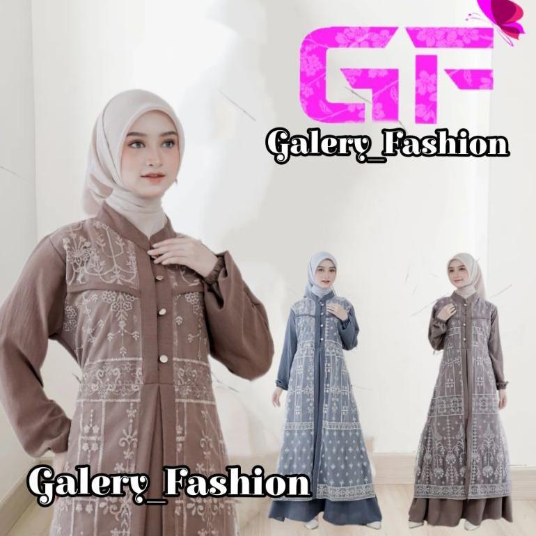 Sales Gamis Wanita Model Burkat Elegan Model Terbaru/Gamis Monalisa Crinkle Airfolow Maxi Dress Jumb