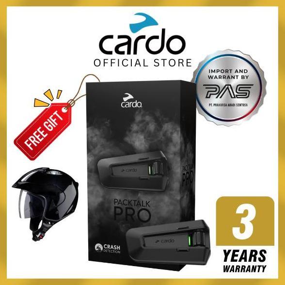[Free Helm Studds] Cardo Packtalk Pro Intercom Helm Motor Bluetooth Mesh Waterproof IP67