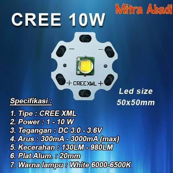 YOGSIXO HPL CREE 10W Putih/White XML Diameter 20 mm