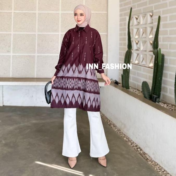 TERKINI Tunik Batik Wanita Jumbo Big Size ld 120cm Modern Terbaru Kain Polimicro Tebal Busui Friendl