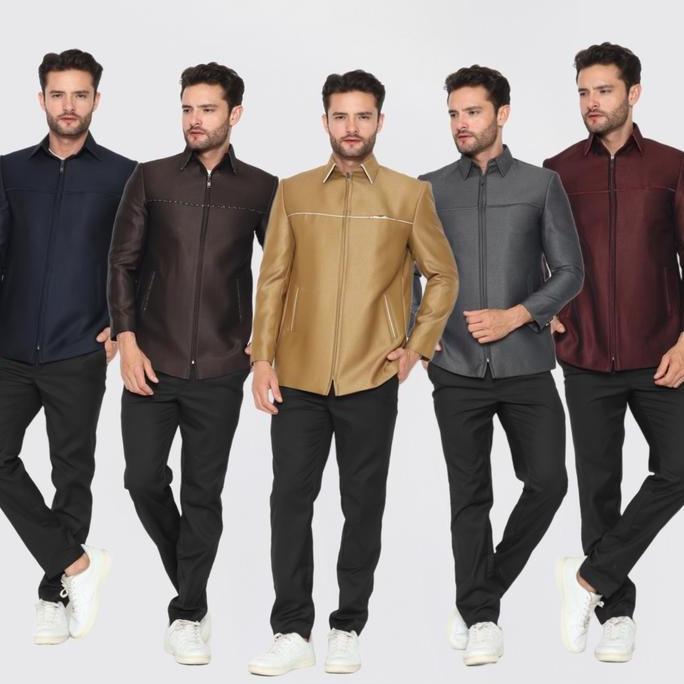 YUNG Jasket Jas Pria Semi Wool Jaket Pria Formal