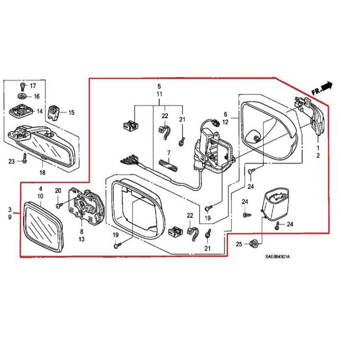 Spion Komplit Retrack Jazz GD3 VTEC Original