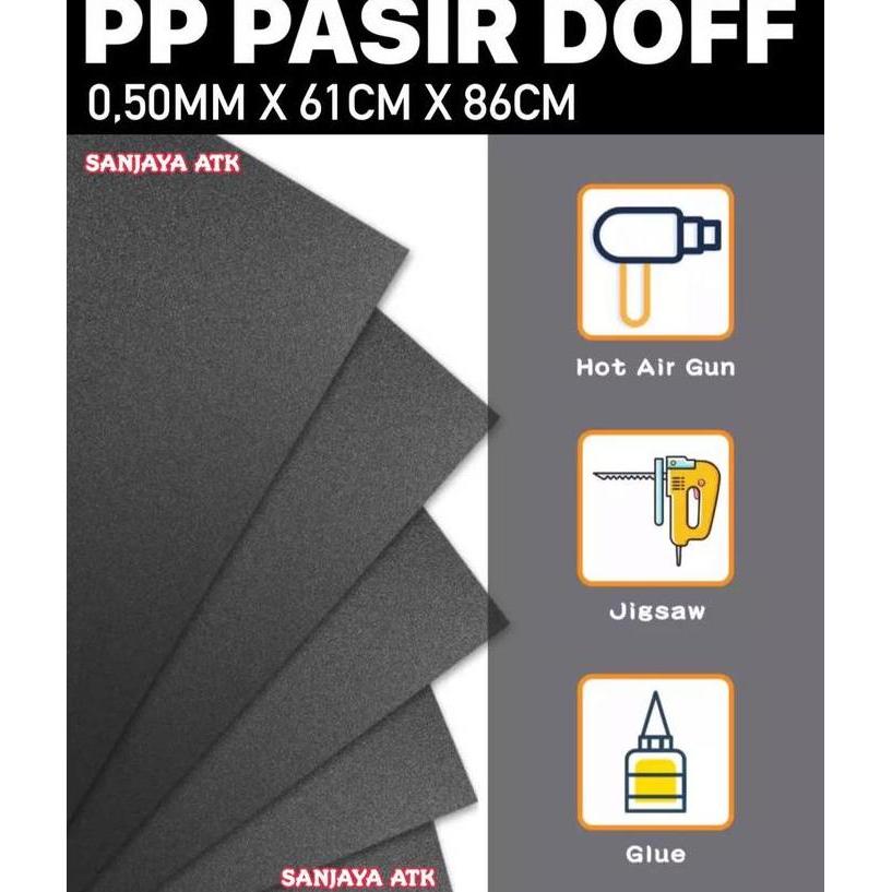 PLASTIK MIKA PP HITAM TEBAL 0.50MM