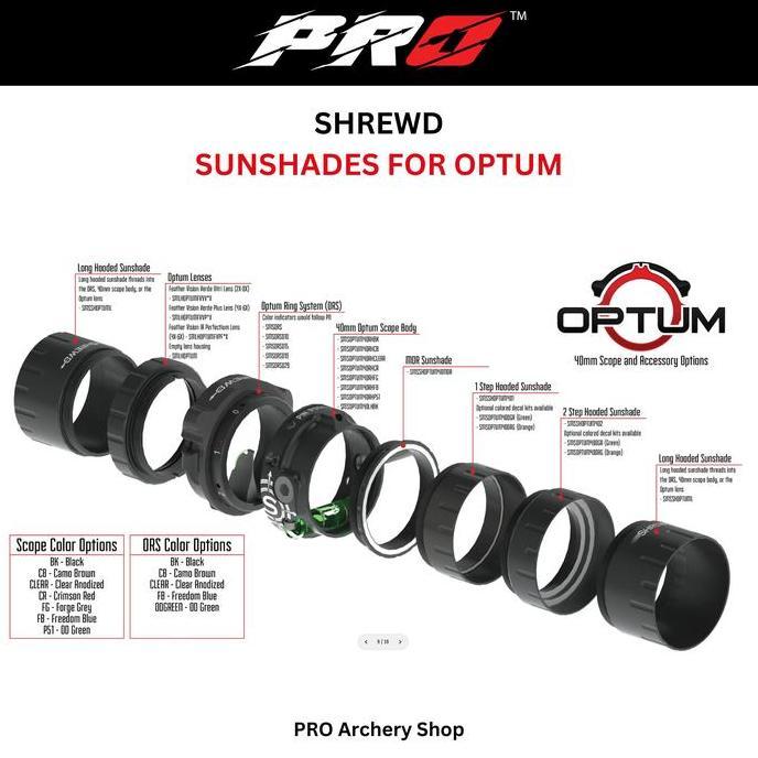SHREWD HOODED SUNSHADES FOR OPTUM SCOPE BUSUR PANAHAN COMPOUND BOW | ACCESSORIES SCOPE / ALAT BIDIK 