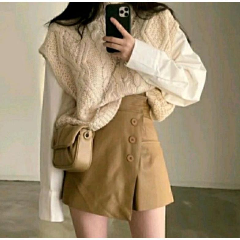 Unik Korean Miniskirt Rok Celana Pendek Wanita | Hotpants Celana Rok Wanita Jumbo