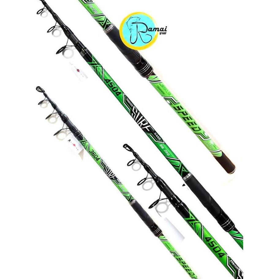 Joran Teleskopik Surf Portable Carbon Composite Ruas Panjang Surf Casting - Ukuran 360, 420, 450 - R