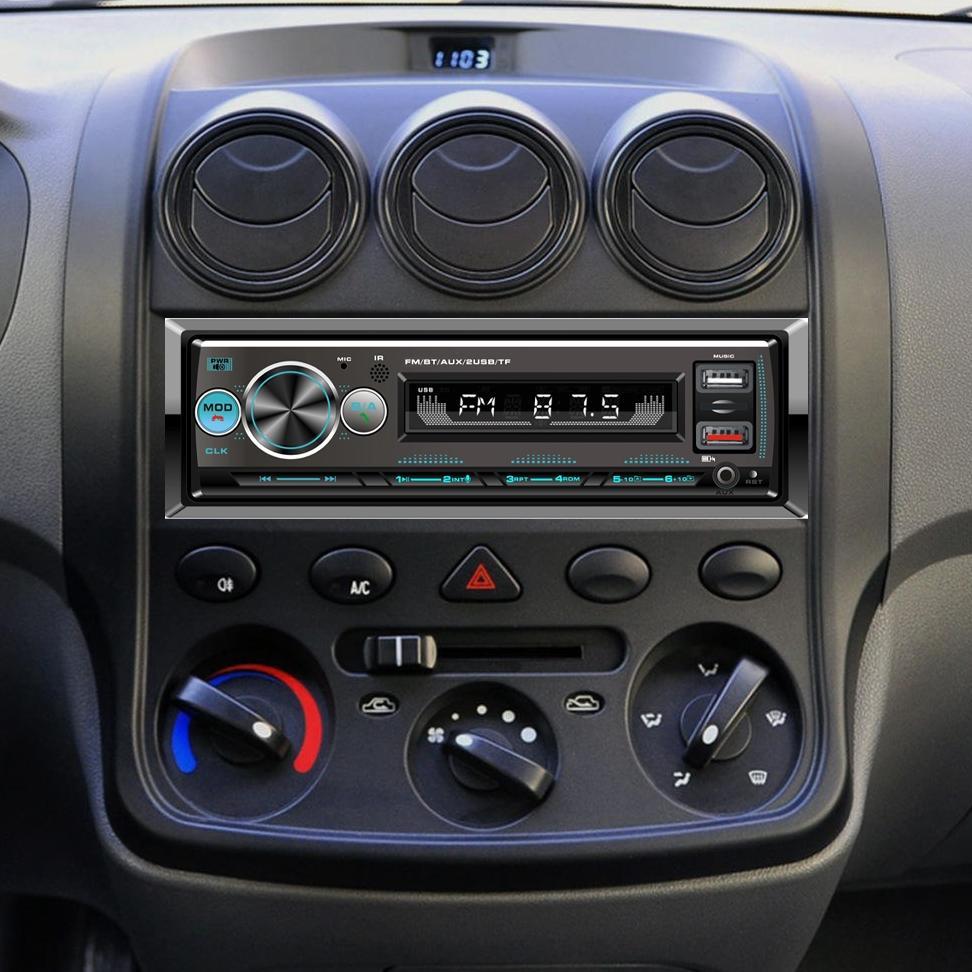 (Stok Siap)Gaya Pioneer Tape Audio Radio Mobil 1 Din Bluetooth 4x60W dengan Dual USB, Fungsi Lokasi 