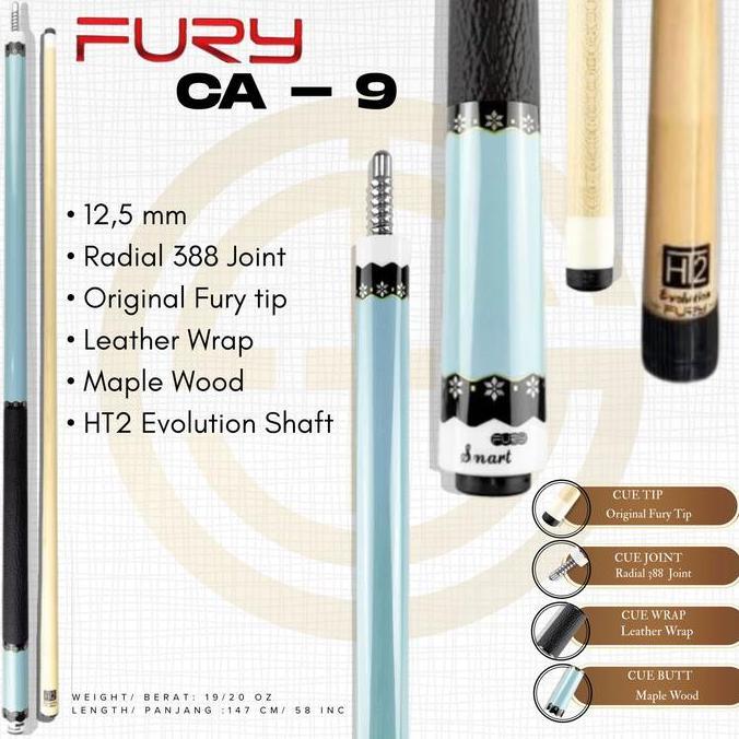 Fury CA-9  HT2 Evolution Maple  Shaft New - Stick Billiard Play