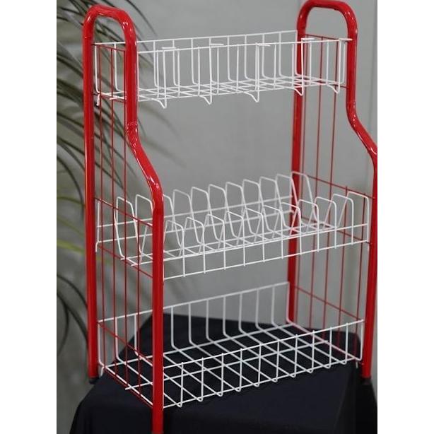 GAVANISHOPJAYA - RAK PIRING 3 SUSUN RPL 03 AL HITAM / RAK PIRING 3 SUSUN / RAK DAPUR 3 SUSUN / RAK S