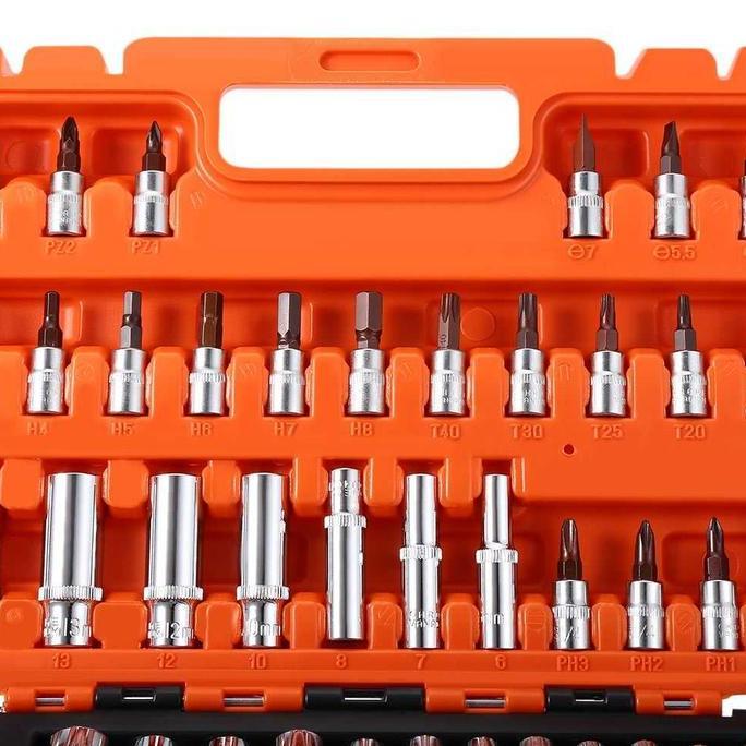 Peralatan Set Kunci Pas 53 in 1 Tools Kit 1 Box Serbaguna Multifungsi Alat2 Alat Buat Bengkel Motor 