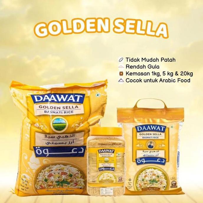 Daawat Golden Sella Basmati Rice 1 Kg - Beras Basmati