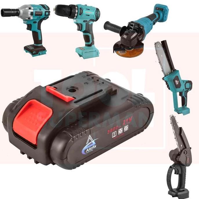 Errozishop - Reaim Baterai Bor 21V Lithium 50000Mah Baterai Bor Listrik Cordless Makita Compatible U