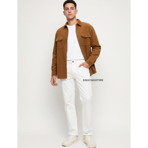 BESTPROMO Babayaga Celana Chino Putih Super Jumbo Pria - Celana Panjang Putih Slimfit