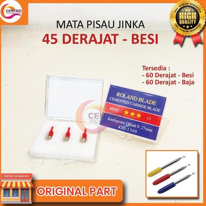 Ready Mata Pisau Jinka 45, 60 Derajat (Bahan Besi) & 60 derajat Bahan Baja | Roland Blade Jinka Orig