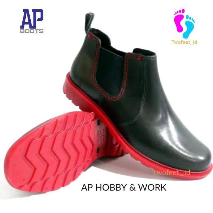 SEPATU BOOT AP HOBBY & WORK/SEPATU BOOTS AP HOBBY AND WORK/AP BOOTS HOBBY AND WORK 39-42 BLACK RED