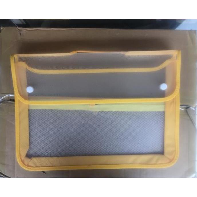 Map Plastik Jaring Zipper Folio