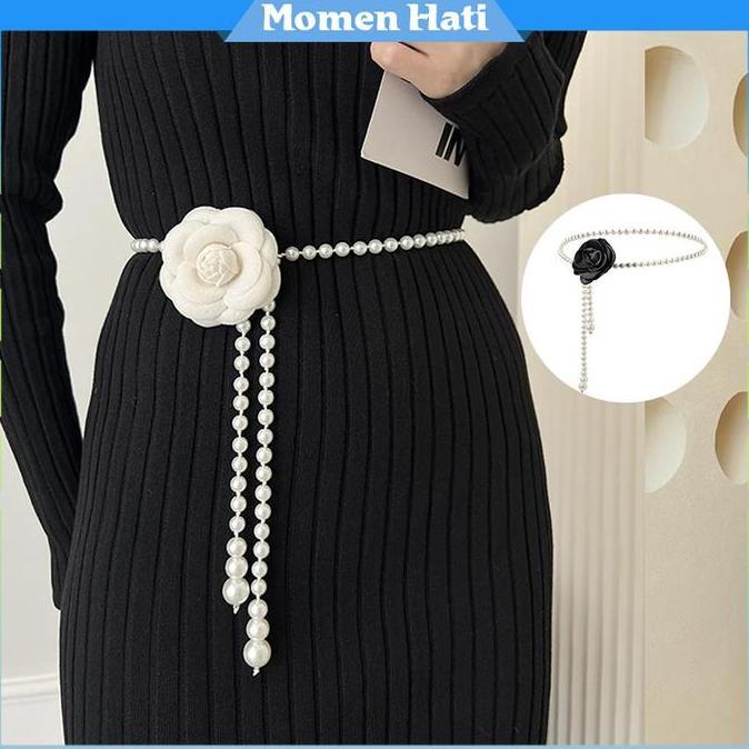 SASCALA Ikat Pinggang Rantai Mutiara Ikat Pinggang Wanita Belt Mutiara Belt Ikat Pinggang Wanita