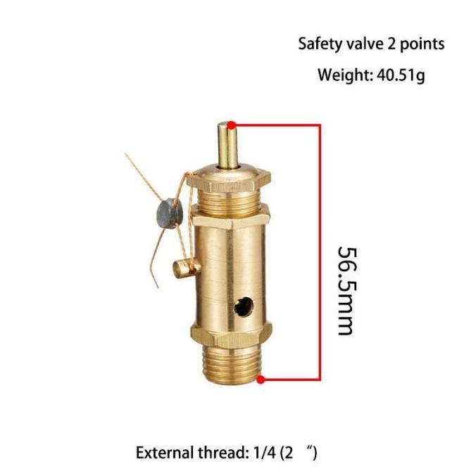 DAX Safety Valve Kuningan / Kompresor Boiler Size 1/4" Inch / Compressor Safety Valve / Safety Valve