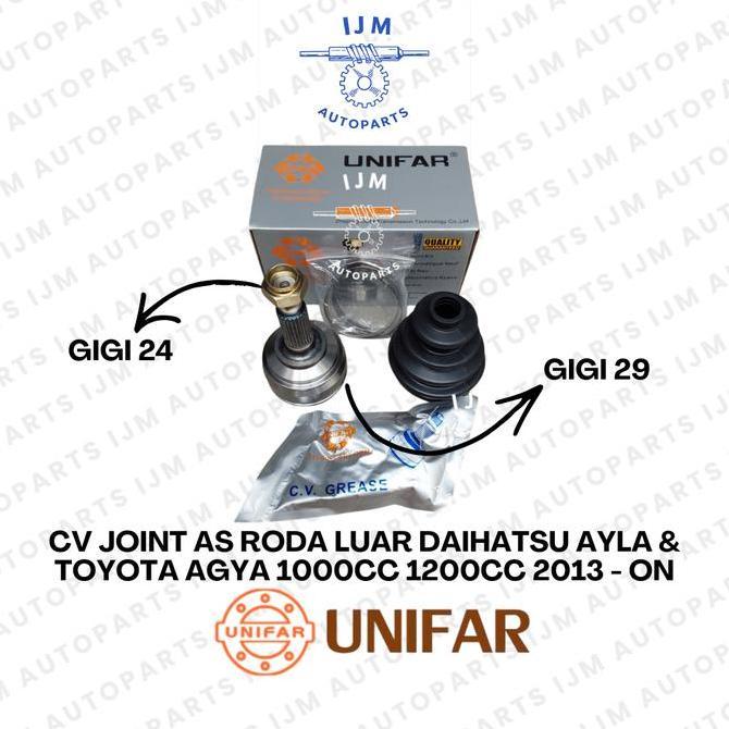 Cv Joint As Roda Luar Daihatsu Ayla & Toyota Agya 1000Cc 1200Cc 2013 - On Unifar