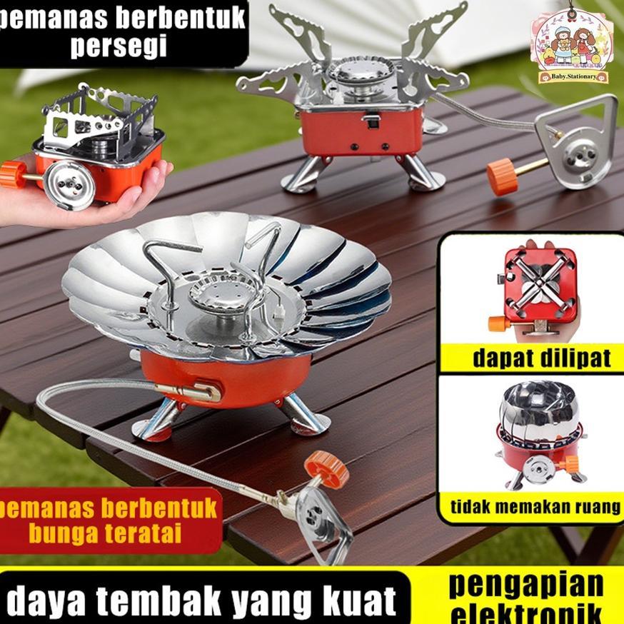 Kompor Portable Camping 1 Set Lengkap - Kompor Gas Mini Praktis untuk Outdoor, Travel & Darurat