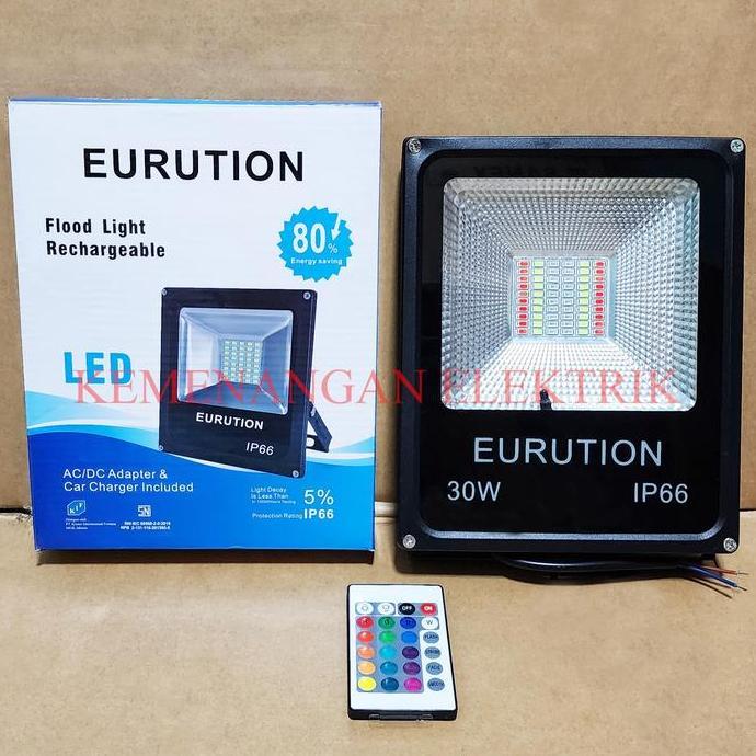 EURUTION LAMPU SOROT TEMBAK LED SMD 30 WATT RGB 30W 220V OUTDOOR