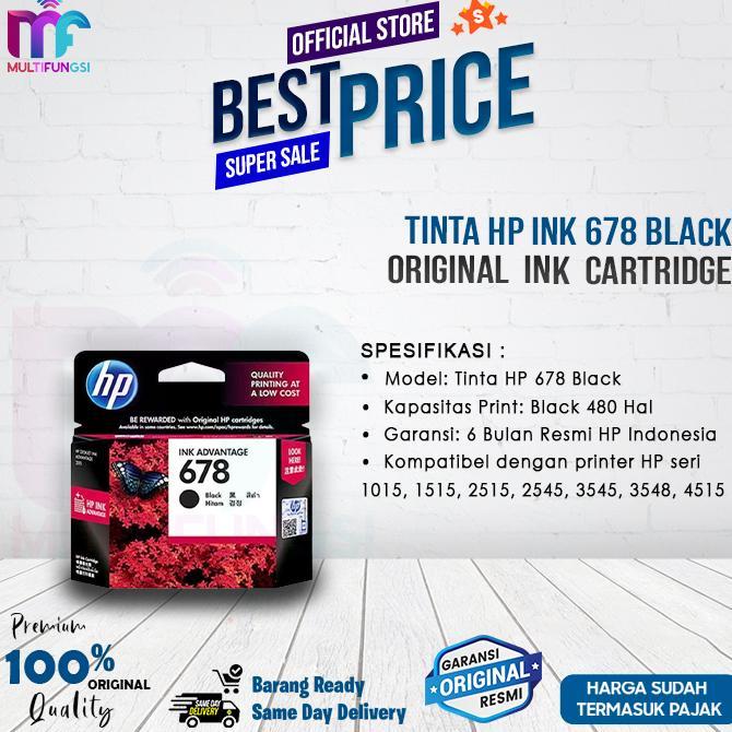 Tinta HP INK 678 Black Cartridge - For 1515, 2545 Original Printer