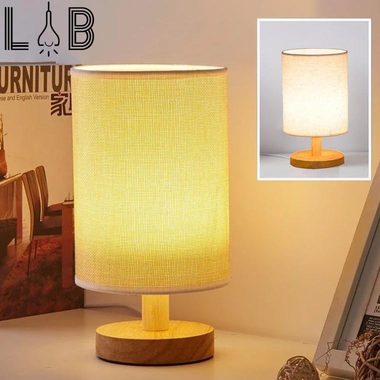 Lampu Tidur LED Lampu Malam Putih Hangat LED Hadiah Lampu Meja Kayu Lampu Tidur Bayi Dekorasi Diskon