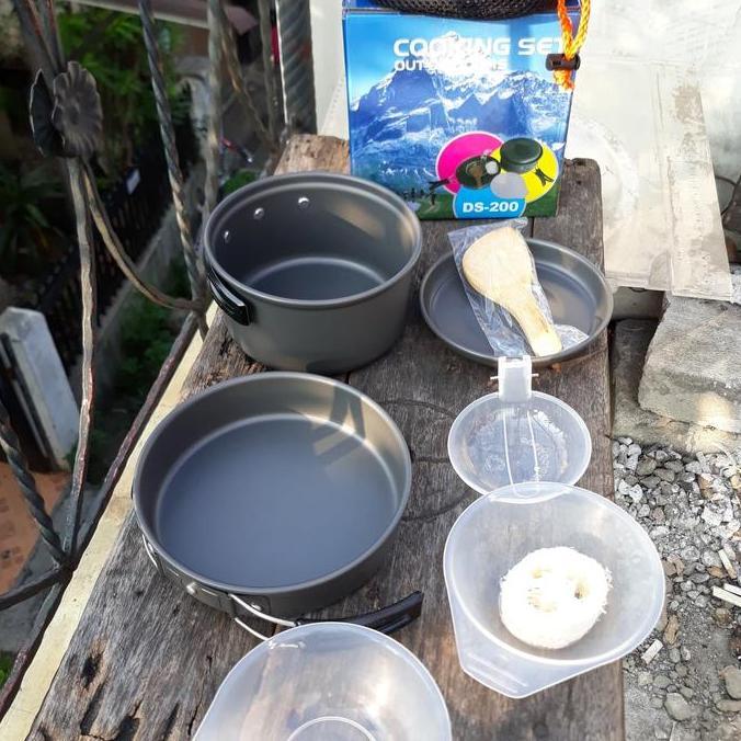 (Ready) Cooking Set Ds-200 Panci Set Alat Masak Outdoor