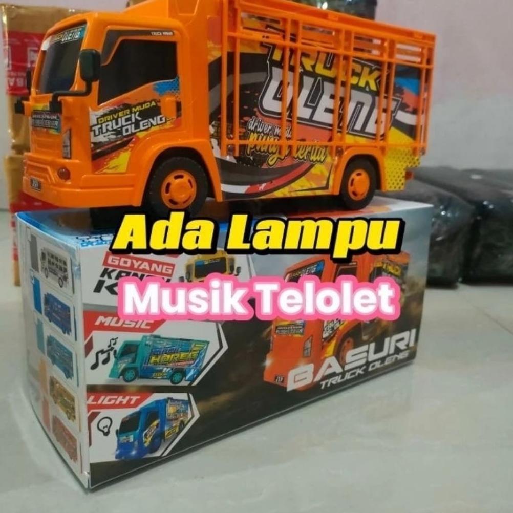 ORIGINAL 1122 Mainan Truk Pasir / Mobil Truk Oleng/Goyang Ada Musik Telolet dan Lampu