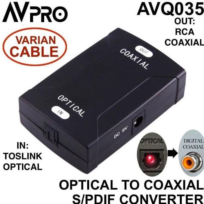Avpro Spdif Converter Optical Toslink To Coaxial / Coaxial To Optical