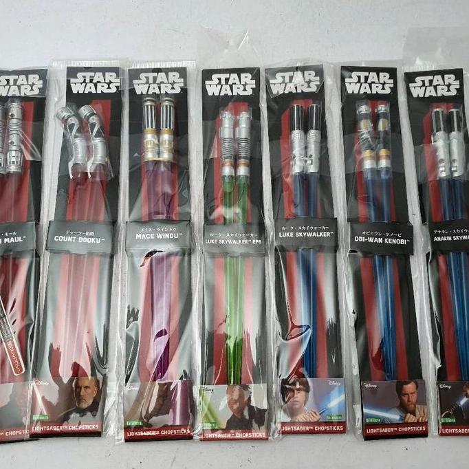 ORIGINAL KOTOBUKIYA STAR WARS LIGHTSABER CHOPSTICKS 7 SETS