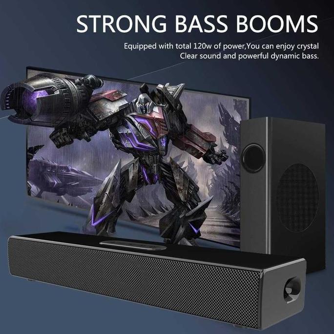 Blutooth Active Soundbar Speaker Aktif Komputer Tv Sound Bar Bluetooth Subwoofer 80 Watt