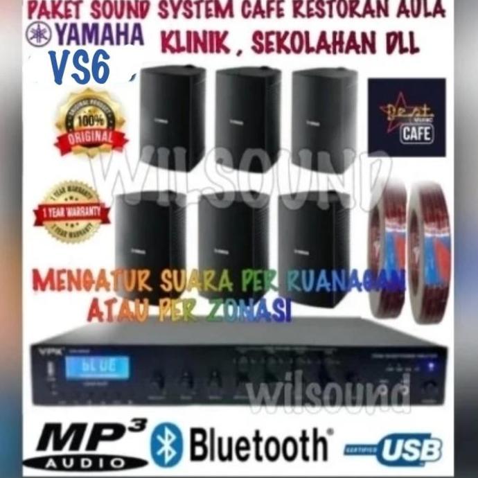 Paket Sound System Cafe Kantoran Resto Yamaha Vs 4/6 6 Speaker Ori