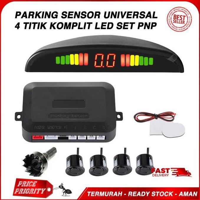 Parking Sensor 4 Titik / Sensor Parkir Mobil 4 Titik Lengkap Indicator