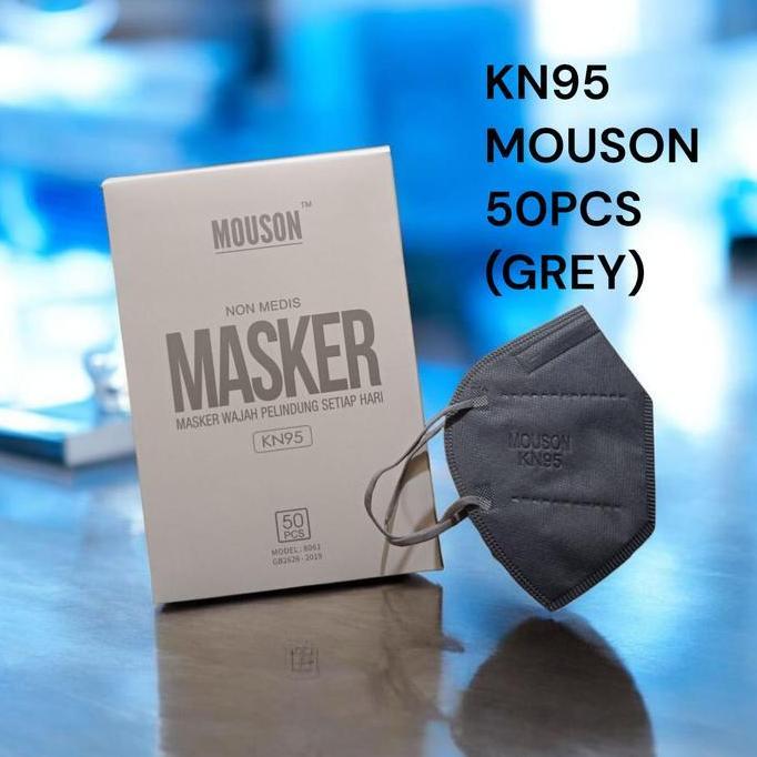 Premium Masker Kn95 Mouson 1Box Isi 50Pcs Original  Emboss 5Play
