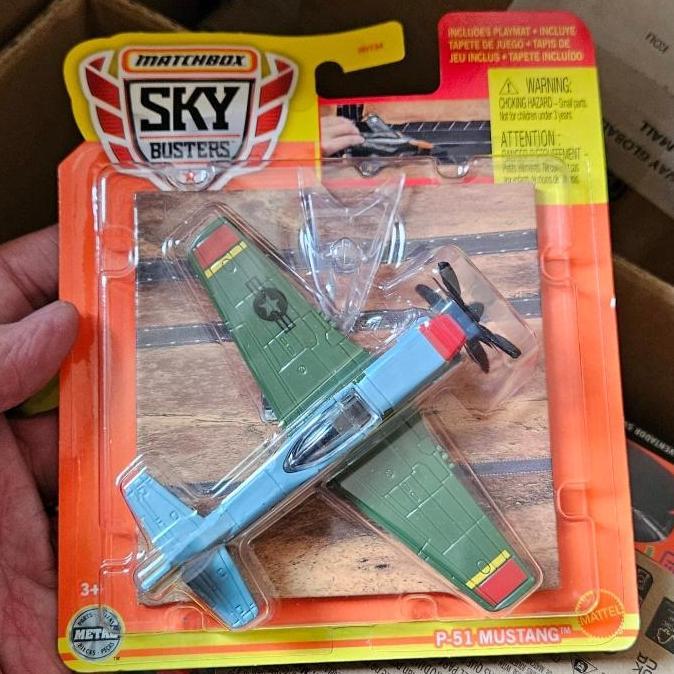ORIGINAL MATCHBOX SKYBUSTERS P 51 MUSTANG GREEN