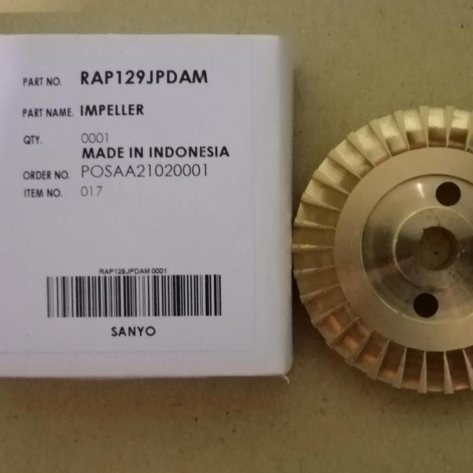 TERBARU - Spare part Pompa Air Sanyo Impeller PWH-138 C