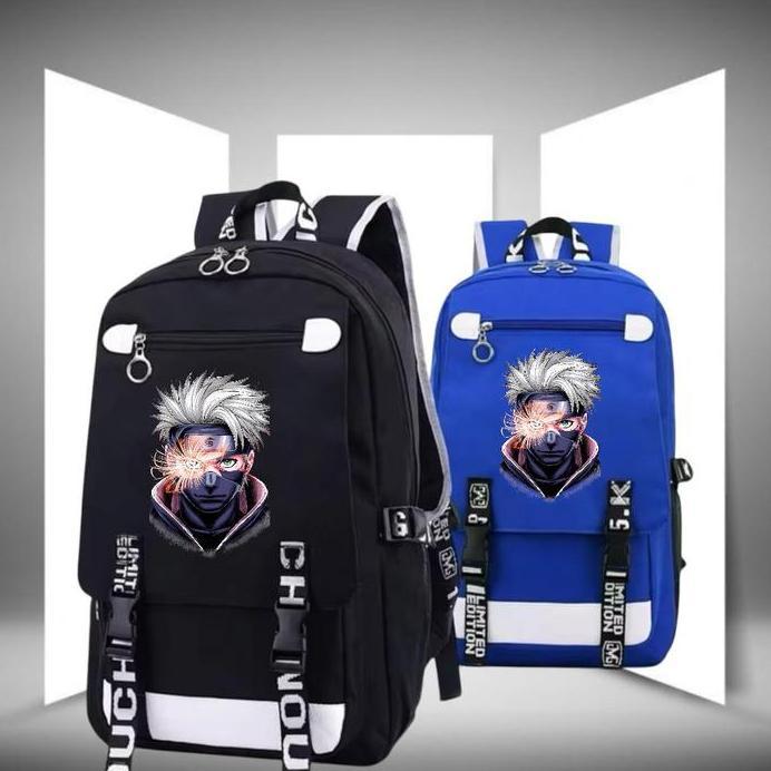 Tas Ransel Sekolah Terbaru Anak Laki-Laki Ransel Remaja Paket 4in1 KAKASHI TY 0149 Fashion Sd Smp De