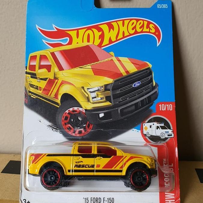 ORIGINAL HOTWHEELS 15 FORD F150 HW RESCUE YELLOW