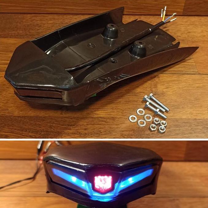 (KLX150BF) UNDERTAIL SPORTY - VARIASI SPAKBOR BELAKANG LED 3 IN 1 - SRX