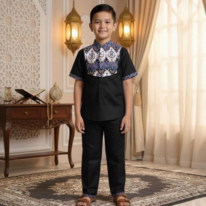 cod promo tiktok setelan koko batik sultan untuk anak usia 1-10 tahun | baju muslim anak | koko anak
