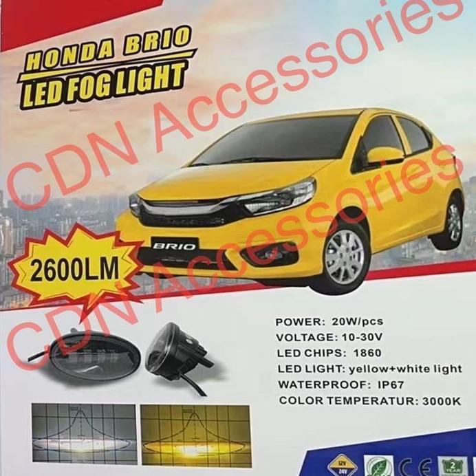 Foglamp Fog Lamp Lampu Kabut LED Honda Brio Putih Kuning White Yellow