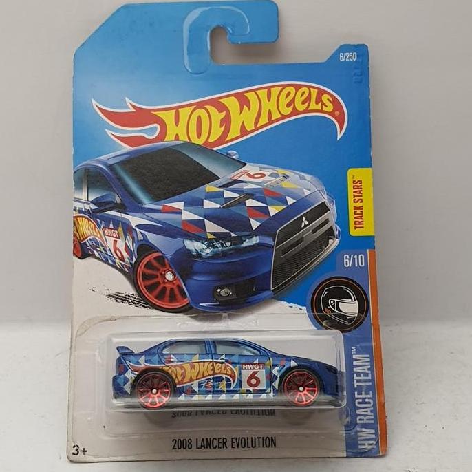 ORIGINAL HOTWHEELS 2008 LANCER EVOLUTION TEAM HW BLUE