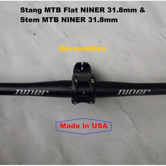 HandleBar Flat Stang Sepeda MTB Flat 31.8mm NINER Stem MTB 31.8mm NINER