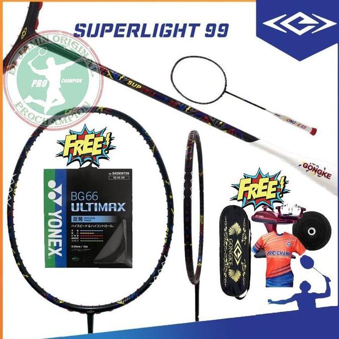 Gongke Superlight / Super Light Raket Gongke Raket Badminton Original