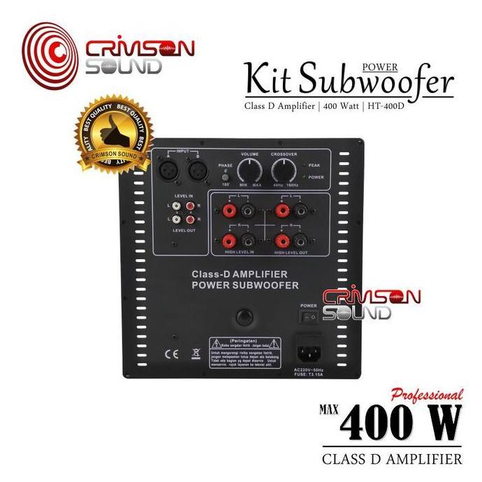 ZYL POWER KIT SUBWOOFER AKTIF 400 Watt Class D HT-400D